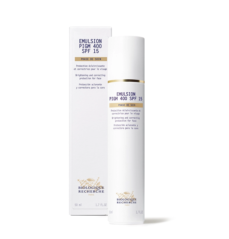 Emulsion PIGM 400 SPF 15, Осветляющая и корректирующая защитная эмульсия для лица